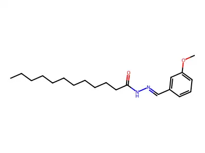 N-[(3-methoxyphenyl)methylideneamino]dodecanamide structure