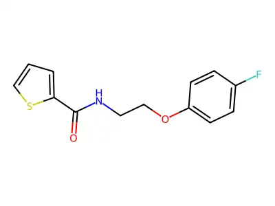 N-[2-(4-fluorophenoxy)ethyl]thiophene-2-carboxamide structure