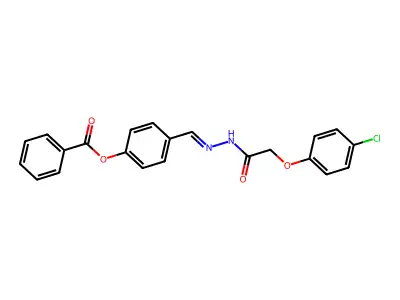 [4-[[[2-(4-Chlorophenoxy)acetyl]hydrazinylidene]methyl]phenyl] benzoate structure