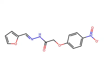 N-(furan-2-ylmethylideneamino)-2-(4-nitrophenoxy)acetamide structure