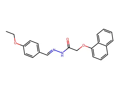 N-[(4-ethoxyphenyl)methylideneamino]-2-naphthalen-1-yloxyacetamide structure