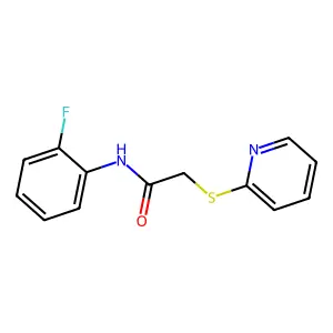 N-(2-fluorophenyl)-2-pyridin-2-ylsulfanylacetamide structure