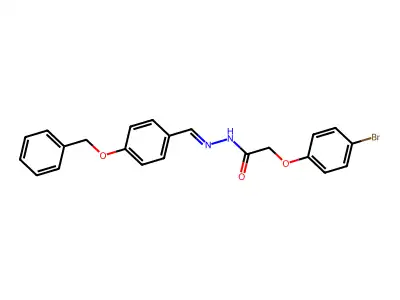 2-(4-bromophenoxy)-N-[(4-phenylmethoxyphenyl)methylideneamino]acetamide structure