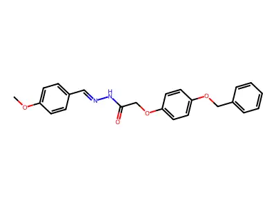 N-[(4-methoxyphenyl)methylideneamino]-2-(4-phenylmethoxyphenoxy)acetamide structure