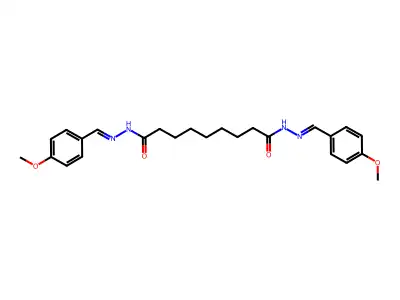 N,N'-bis[(4-methoxyphenyl)methylideneamino]nonanediamide structure
