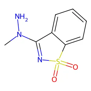 3-(1-Methylhydrazino)-1,2-benzisothiazole 1,1-dioxide structure