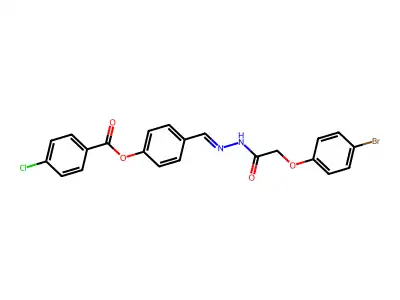 4-((2-(2-(4-Bromophenoxy)acetyl)hydrazinylidene)methyl)phenyl 4-chlorobenzoate structure