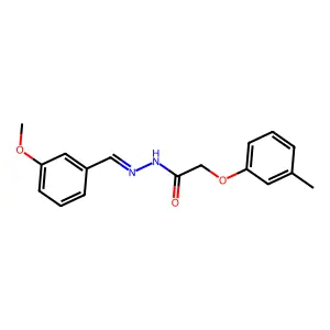 2-(3-Methylphenoxy)acetic acid 2-((3-methoxyphenyl)methylene)hydrazide structure