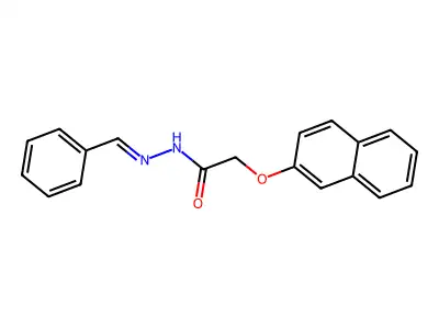 N-(Benzylideneamino)-2-naphthalen-2-yloxy-acetamide structure