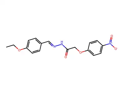 N-[(4-ethoxyphenyl)methylideneamino]-2-(4-nitrophenoxy)acetamide structure