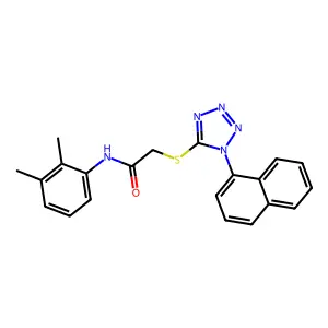 N-(2,3-dimethylphenyl)-2-(1-naphthalen-1-yltetrazol-5-yl)sulfanylacetamide structure