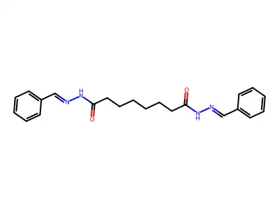 N,N'-bis(benzylideneamino)octanediamide structure