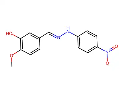 3-Hydroxy-4-methoxybenzaldehyde (4-nitrophenyl)hydrazone structure