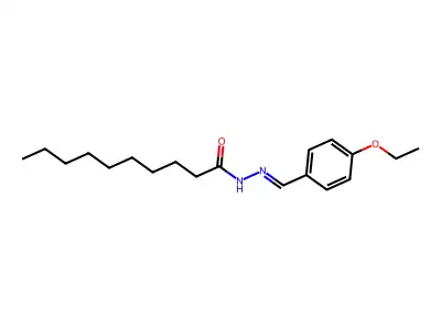 N-[(4-ethoxyphenyl)methylideneamino]decanamide structure