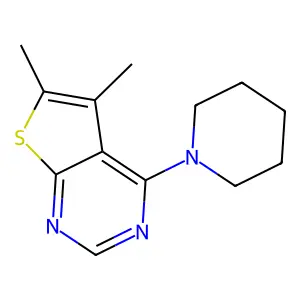 5,6-Dimethyl-4-piperidin-1-ylthieno[2,3-d]pyrimidine structure