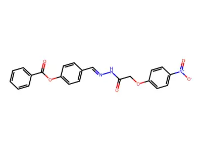 [4-[[[2-(4-Nitrophenoxy)acetyl]hydrazinylidene]methyl]phenyl] benzoate structure