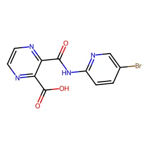 3-(((5-Bromo-2-pyridinyl)amino)carbonyl)-2-pyrazinecarboxylic acid structure