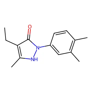 1-(3,4-Dimethylphenyl)-4-ethyl-3-methylpyrazol-5-ol structure