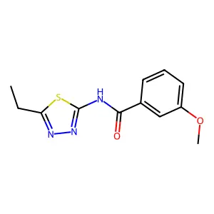 N-(5-ethyl-1,3,4-thiadiazol-2-yl)-3-methoxybenzamide structure