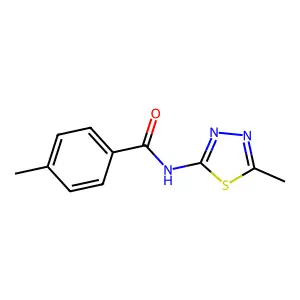 4-methyl-N-(5-methyl-1,3,4-thiadiazol-2-yl)benzamide structure