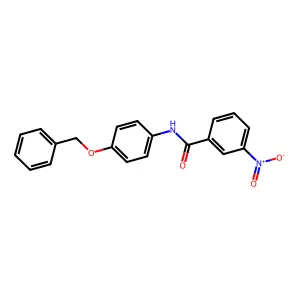N-[4-苄氧基苯基]-3-硝基苯甲酰胺 structure