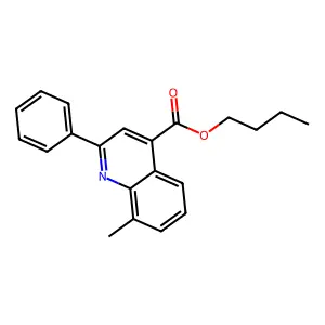 Butyl 8-methyl-2-phenyl-4-quinolinecarboxylate structure