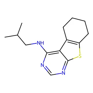 N-(2-methylpropyl)-5,6,7,8-tetrahydro[1]benzothieno[2,3-d]pyrimidin-4-amine structure