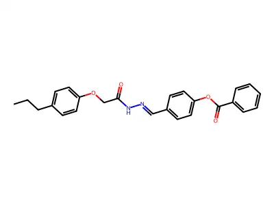 [4-[[[2-(4-Propylphenoxy)acetyl]hydrazinylidene]methyl]phenyl] benzoate structure