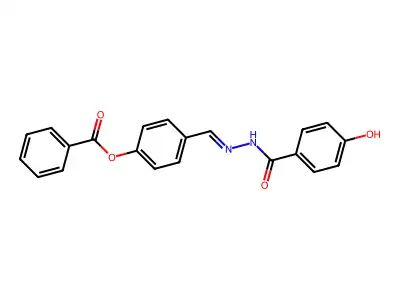 [4-[[(4-Hydroxybenzoyl)hydrazinylidene]methyl]phenyl] benzoate structure