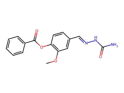 4-(2-(Aminocarbonyl)carbohydrazonoyl)-2-methoxyphenyl benzoate structure