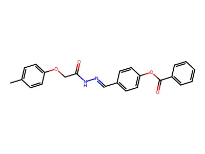 [4-[[[2-(4-Methylphenoxy)acetyl]hydrazinylidene]methyl]phenyl] benzoate structure