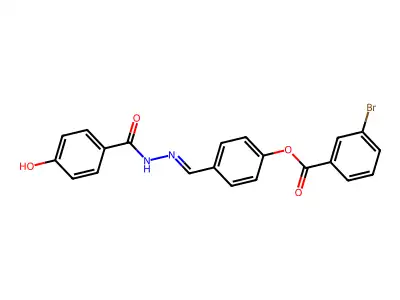 [4-[[(4-Hydroxybenzoyl)hydrazinylidene]methyl]phenyl] 3-bromobenzoate structure