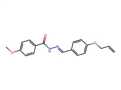 4-methoxy-N-[(4-prop-2-enoxyphenyl)methylideneamino]benzamide structure