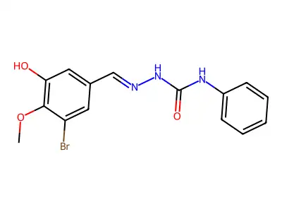 1-[(3-Bromo-5-hydroxy-4-methoxyphenyl)methylideneamino]-3-phenylurea structure