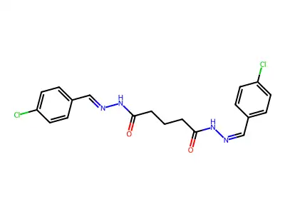 N,N'-bis[(4-chlorophenyl)methylideneamino]pentanediamide structure