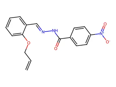 4-nitro-N-[(2-prop-2-enoxyphenyl)methylideneamino]benzamide structure