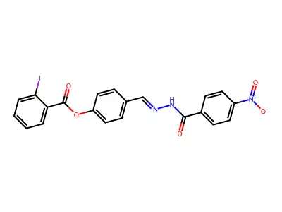 [4-[[(4-Nitrobenzoyl)hydrazinylidene]methyl]phenyl] 2-iodobenzoate structure