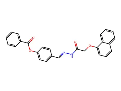 [4-[[(2-Naphthalen-1-yloxyacetyl)hydrazinylidene]methyl]phenyl] benzoate structure