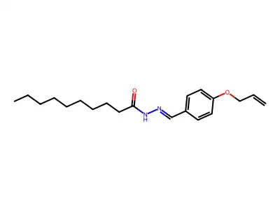 N-[(4-prop-2-enoxyphenyl)methylideneamino]decanamide structure