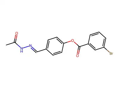 [4-[(Acetylhydrazinylidene)methyl]phenyl] 3-bromobenzoate structure