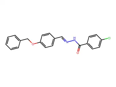 4-chloro-N-[(4-phenylmethoxyphenyl)methylideneamino]benzamide structure