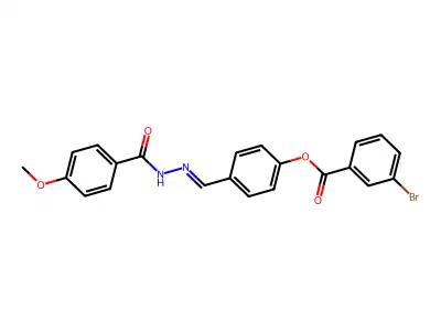 4-((2-(4-Methoxybenzoyl)hydrazinylidene)methyl)phenyl 3-bromobenzoate structure