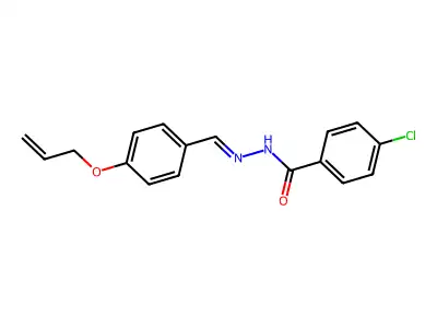 4-chloro-N-[(4-prop-2-enoxyphenyl)methylideneamino]benzamide structure