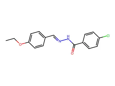 4-chloro-N-[(4-ethoxyphenyl)methylideneamino]benzamide structure