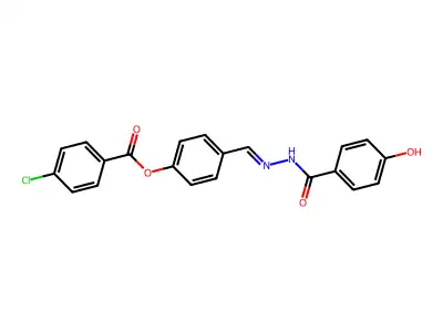 [4-[[(4-Hydroxybenzoyl)hydrazinylidene]methyl]phenyl] 4-chlorobenzoate structure
