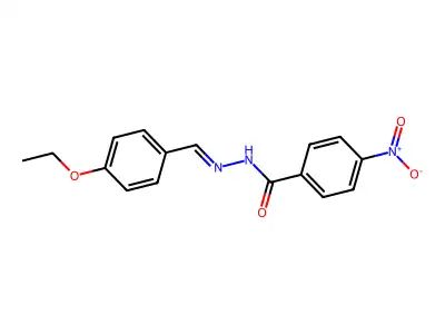 N-[(4-ethoxyphenyl)methylideneamino]-4-nitrobenzamide structure