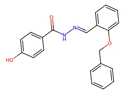 4-hydroxy-N-[(2-phenylmethoxyphenyl)methylideneamino]benzamide structure