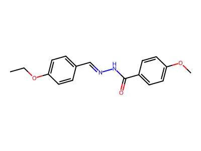 N-[(4-ethoxyphenyl)methylideneamino]-4-methoxybenzamide structure