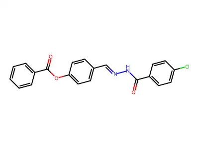 [4-[[(4-Chlorobenzoyl)hydrazinylidene]methyl]phenyl] benzoate structure
