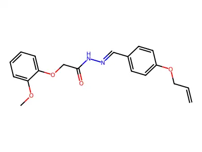 2-(2-methoxyphenoxy)-N-[(4-prop-2-enoxyphenyl)methylideneamino]acetamide structure
